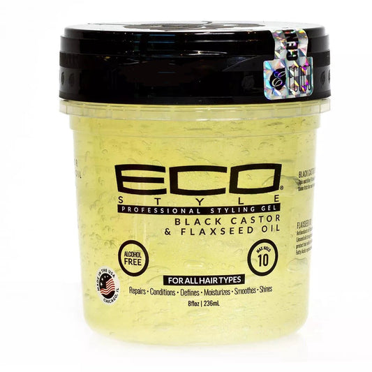 Ecostyler Black castor oil - Letitysgeeli - Kuituhiukset.fi